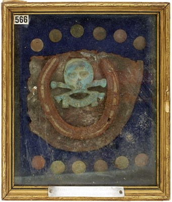 Lot 824 - A FRAME OF ARTEFACTS RECOVERED FROM BALACLAVA IN 1891