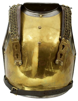 Lot 700 - A FRENCH CARABINIER'S BREAST AND BACK PLATE ENSEMBLE