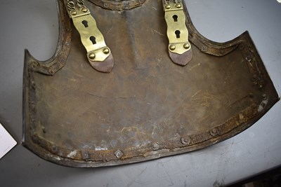 Lot 787 - A 19TH CENTURY CUIRASSIER'S BREAST AND BACK PLATE ENSEMBLE