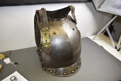 Lot 787 - A 19TH CENTURY CUIRASSIER'S BREAST AND BACK PLATE ENSEMBLE