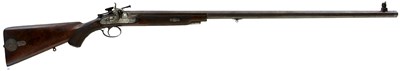 Lot 584 - A .451 PERCUSSION MATCH RIFLE BY GIBBS AND HENRY