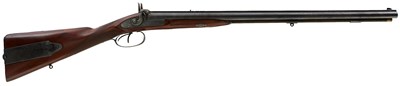 Lot 585 - A .550 CALIBRE DOUBLE BARRELLED PERCUSSION RIFLE BY JOHN HAYTON