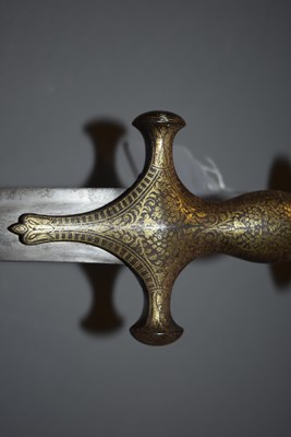 Lot 240 - A 19TH CENTURY INDIAN TULWAR OR SWORD