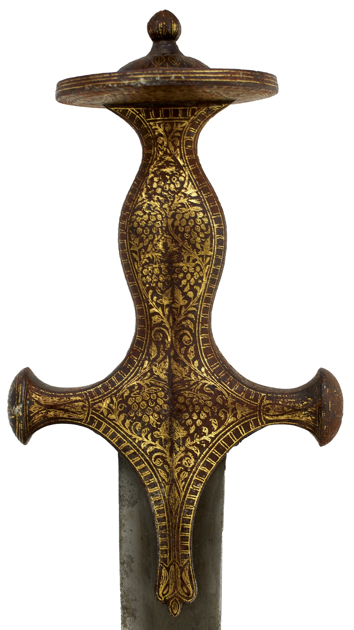 Lot 240 - A 19TH CENTURY INDIAN TULWAR OR SWORD,