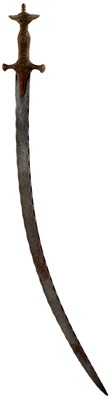 Lot 239 - A 19TH CENTURY INDIAN TULWAR OR SWORD FOR A CHILD