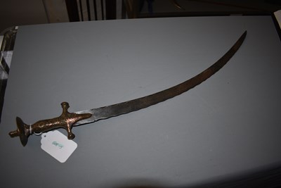 Lot 239 - A 19TH CENTURY INDIAN TULWAR OR SWORD FOR A CHILD