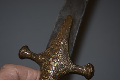 Lot 239 - A 19TH CENTURY INDIAN TULWAR OR SWORD FOR A CHILD