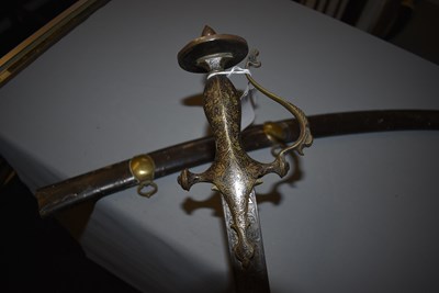 Lot 49 - AN EARLY 20TH CENTURY PRESENTATION INDIAN FRONTIER POLICE TULWAR OR SWORD