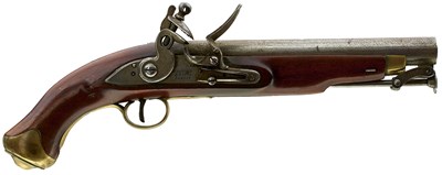 Lot 607 - AN INTERESTING AND CRISP .750 CALIBRE FLINTLOCK NEW LAND PATTERN OR SEA-SERVICE PISTOL BY BRANDER & POTTS