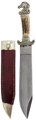 Lot 913 - A LARGE VICTORIAN BOWIE KNIFE BY JEFFS