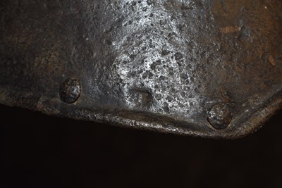 Lot 414 - A 17TH CENTURY ENGLISH CIVIL WAR PERIOD HARQUEBUSIER'S HELMET