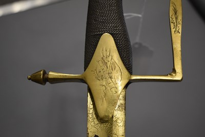 Lot 1 - A RARE AND IMPORTANT NAVAL OFFICER'S SWORD