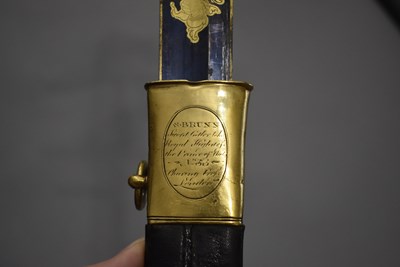 Lot 1 - A RARE AND IMPORTANT NAVAL OFFICER'S SWORD