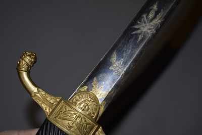Lot 3 - A RARE FRENCH ANXII NAVAL SWORD FOR A HIGH RANKING OFFICER