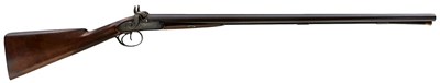 Lot 593 - A 13-BORE DOUBLE BARRELLED PERCUSSION SPORTING GUN BY HARRISONS OF CARLISLE