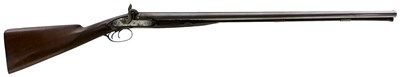 Lot 592 - A 13-BORE DOUBLE BARRELLED PERCUSSION SPORTING GUN BY CHARLES LANCASTER