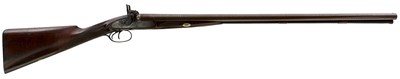 Lot 594 - A 14-BORE DOUBLE BARRELLED PERCUSSION SPORTING GUN