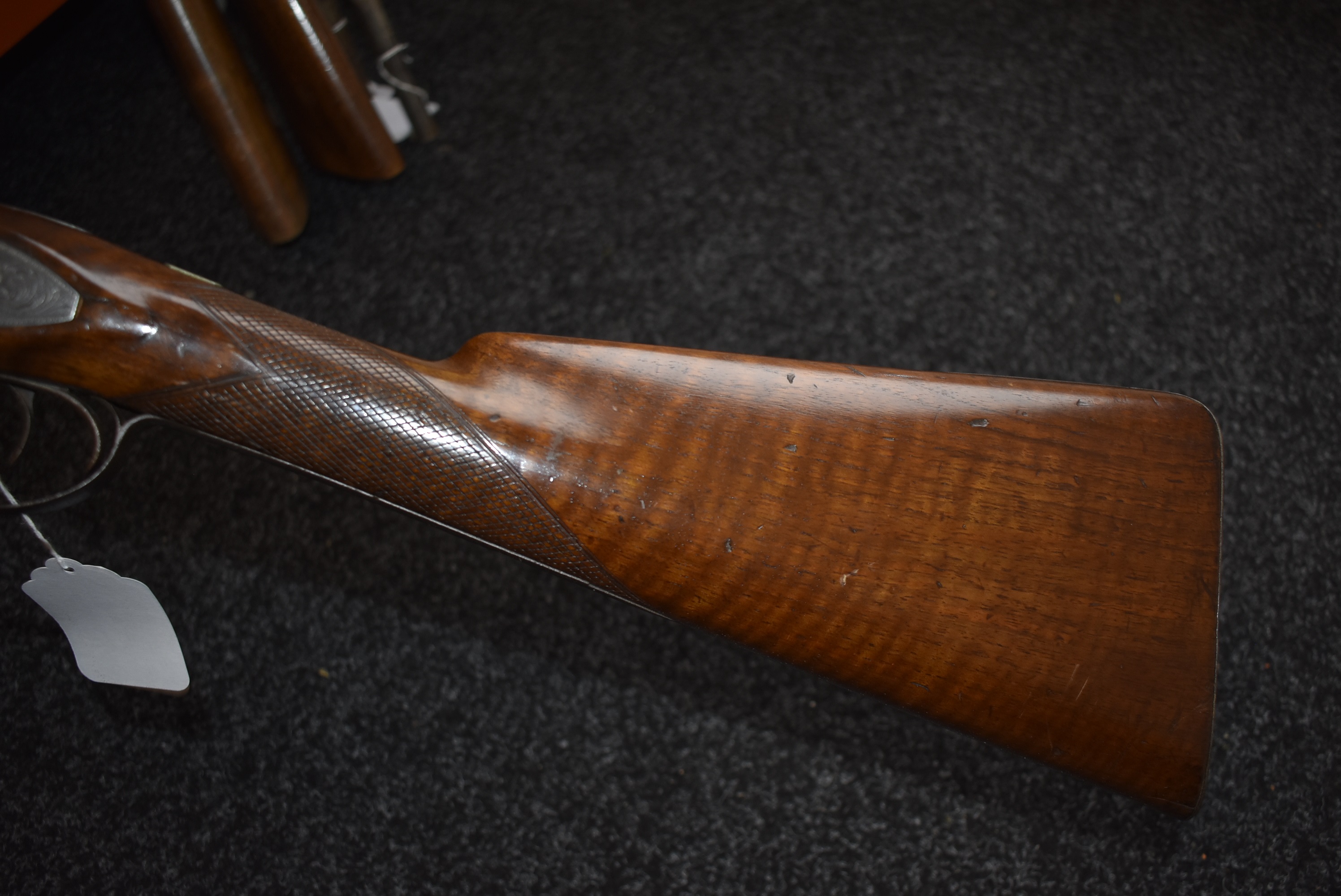 Lot 595 - A 16-BORE DOUBLE BARRELLED PERCUSSION