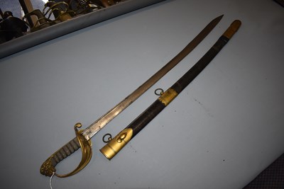 Lot 14 - AN 1827 PATTERN NAVAL OFFICER'S SWORD