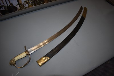 Lot 9 - A RARE 1803 TYPE NAVAL OFFICER'S SWORD