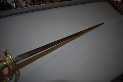 Lot 8 - A RARE OFFICER'S SWORD WITH OVAL RING SIDE GUARD AS FAVOURED BY NELSON