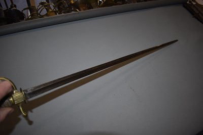 Lot 8 - A RARE OFFICER'S SWORD WITH OVAL RING SIDE GUARD AS FAVOURED BY NELSON