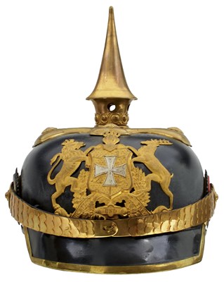 Lot 711 - A GOOD WURTTEMBERG RESERVE OFFICER'S PICKELHAUBE