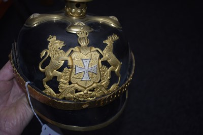 Lot 711 - A GOOD WURTTEMBERG RESERVE OFFICER'S PICKELHAUBE