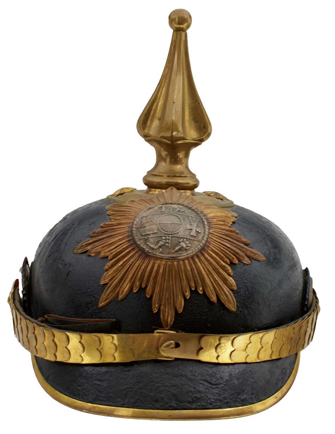 Lot 713 - A RARE MECKLENBURG-SCHWERIN OFFICER'S PICKELHAUBE