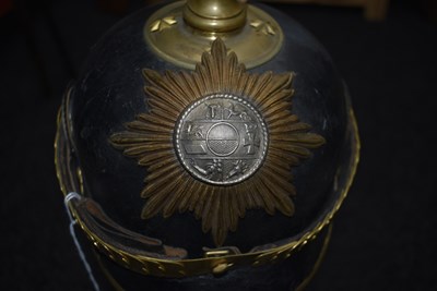 Lot 713 - A RARE MECKLENBURG-SCHWERIN OFFICER'S PICKELHAUBE