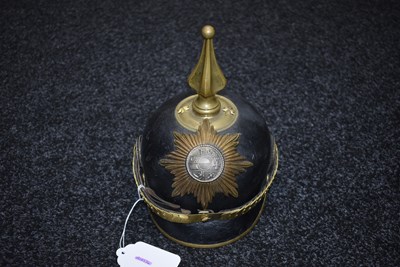 Lot 713 - A RARE MECKLENBURG-SCHWERIN OFFICER'S PICKELHAUBE