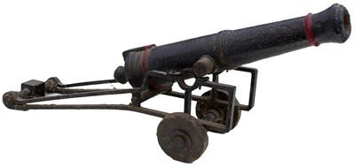 Lot A LATE 18TH OR EARLY 19TH CENTURY CAST IRON CANNON