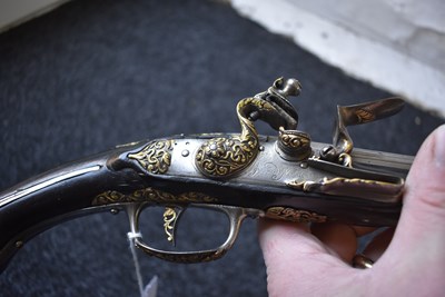 Lot 603 - A 40-BORE 17TH CENTURY BRESCIAN HOLSTER PISTOL