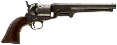 Lot 642 - A .36 CALIBRE SIX-SHOT PERCUSSION COLT NAVY REVOLVER