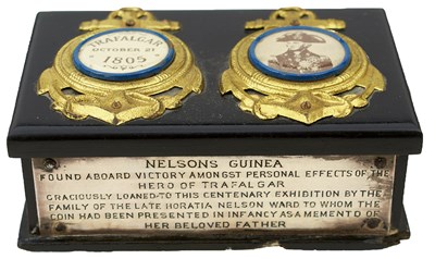 Lot 706 - OF TRAFALGAR AND HORATIO NELSON INTEREST: THE HORATIA NELSON-WARD NELSON GUINEA AND CASKET
