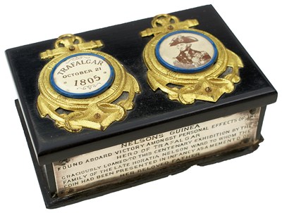 Lot 706 - OF TRAFALGAR AND HORATIO NELSON INTEREST: THE HORATIA NELSON-WARD NELSON GUINEA AND CASKET