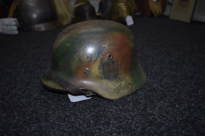 Lot 735 - A THIRD REICH M1940 GERMAN HELMET