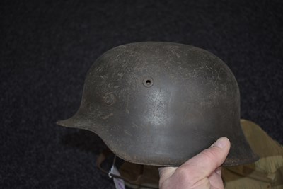 Lot 740 - A THIRD REICH M1942 GERMAN HELMET