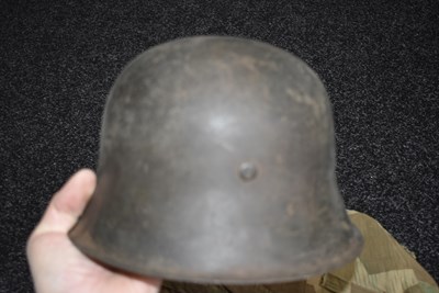 Lot 740 - A THIRD REICH M1942 GERMAN HELMET