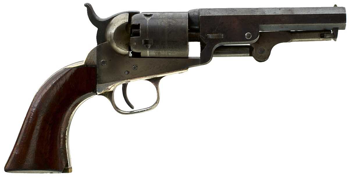 Lot 641 - A CRISP .31 CALIBRE FIVE-SHOT PERCUSSION COLT POCKET REVOLVER