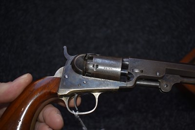 Lot 640 - A CRISP CASED .31 CALIBRE FIVE-SHOT PERCUSSION COLT POCKET REVOLVER