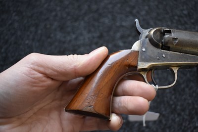 Lot 640 - A CRISP CASED .31 CALIBRE FIVE-SHOT PERCUSSION COLT POCKET REVOLVER