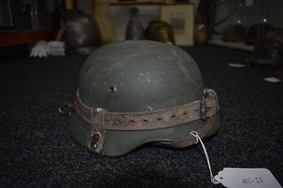 Lot 741 - A THIRD REICH M1935 PATTERN GERMAN HELMET