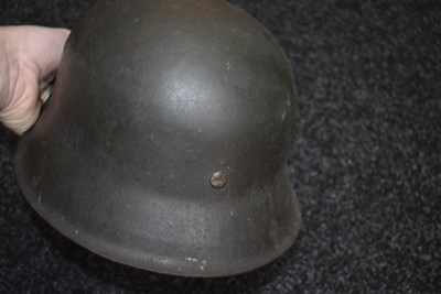 Lot 744 - A THIRD REICH SS SINGLE DECAL M1942 HELMET