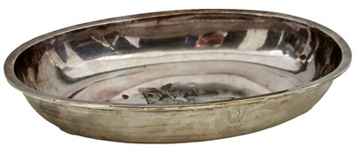 Lot 781 - AN EARLY 19TH CENTURY FRENCH SILVER OVAL BOWL - THE SO CALLED SPENCER BOWL