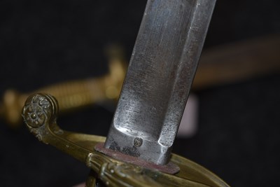 Lot 198 - A 19TH CENTURY FRENCH INFANTRY OFFICER'S SWORD