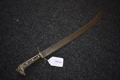 Lot 199 - A 19TH CENTURY AMERICAN CUTLASS