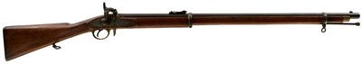 Lot 573 - A .577 CALIBRE WESTLEY RICHARDS PERCUSSION TWO-BAND ENFIELD RIFLE OR OFFICER'S FUSIL