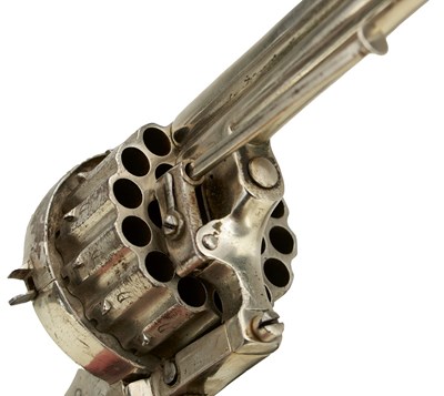 Lot 698 - A SCARCE 9MM PINFIRE TWENTY-SHOT REVOLVER