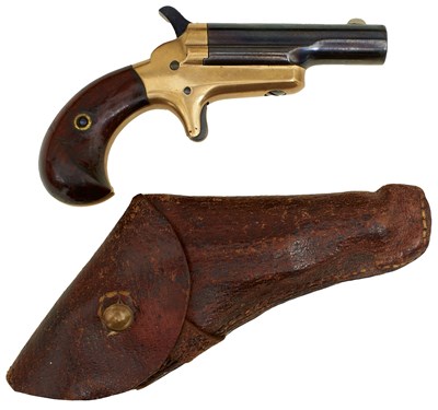 Lot 652 - A SCARCE COLT 3RD MODEL THUER DERINGER AND HOLSTER